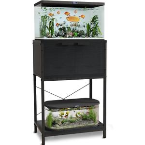 5-10 Gallon Fish Tank Stand, Aquarium Stand with Cabinet Storage for Aquarium Stand, Cabinet for Fish Tank Accessories Storage, Heavy Duty Tank Stand for Home Office Turtle Reptile Tank Stand