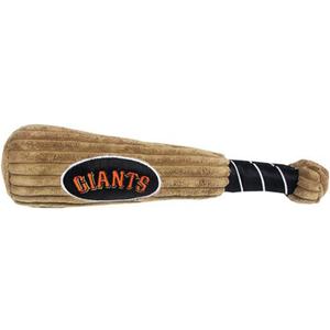 MLB San Francisco Giants Baseball Bat Toy for DOGS & CATS. Soft Corduroy Plush Dog Toy with Inner SQUEAKER, MLB Chew Toys for Dogs or Cats. Durable Fun Interactive Dog Toy with Team Names and Logo