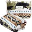 CARSTENS, INC. Travel Blanket, Premium Compact 2-in-1 Airplane Blanket/Pillow, Hidden Lake