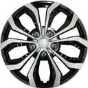 14-inch Premium Universal Hubcaps (Black Silver)