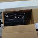 JOY worker Small Electric Standing Desk, 35" x 25" Height Adjustable Desk with Built-in Monitor Stand & Storage Drawer, White Sit Stand Table with 2 Hooks for Home Office