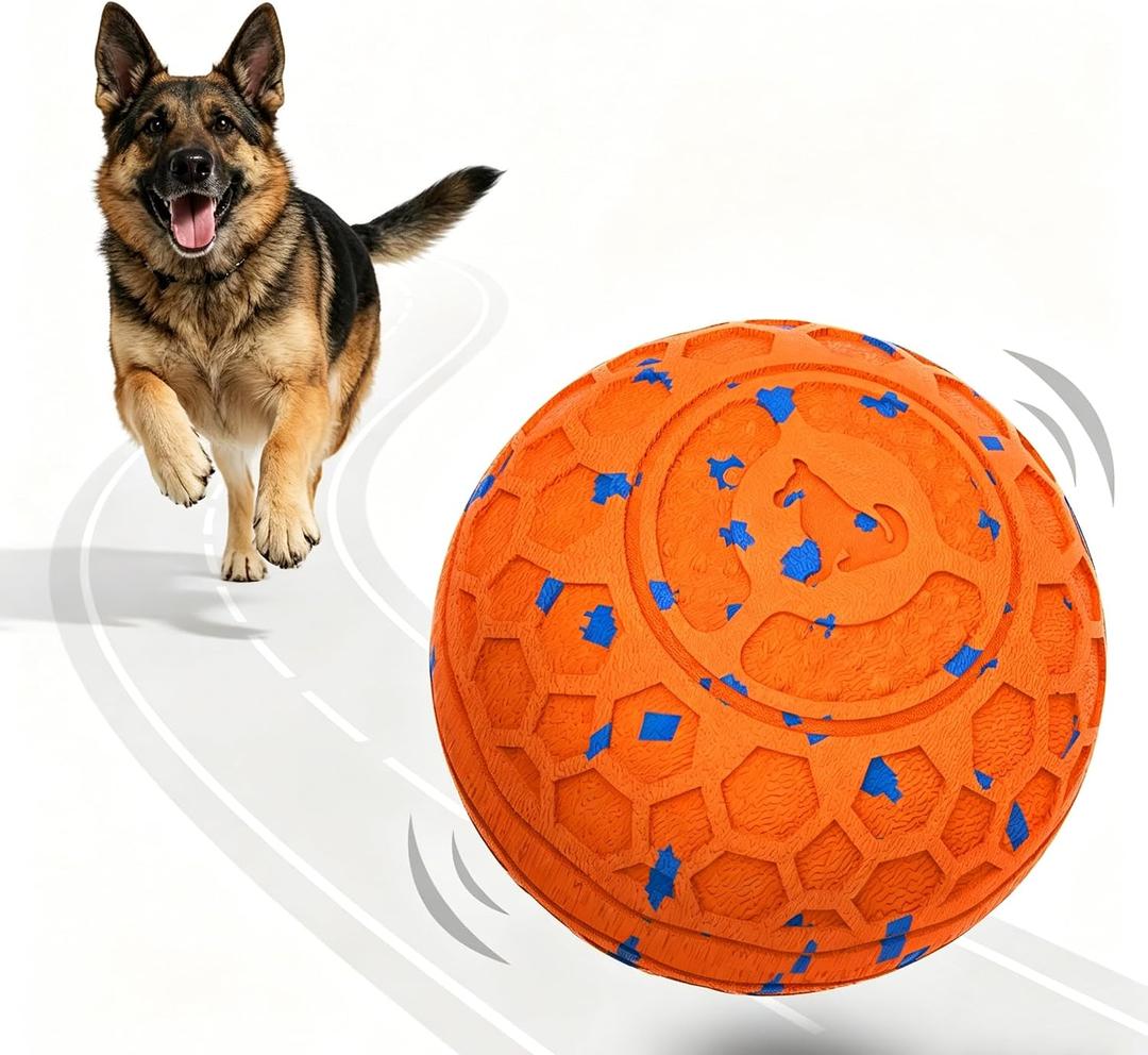 Fsitego Interactive Dog Ball Toys, Durable E-TPU Material & IP65 Waterproof, Automatic Moving Bouncing, Rotating Smart Dog Toy for Small, Medium, Large to Keep Them Busy