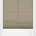 DEZ FURNISHINGS Cordless 1" Light Filtering Cellular Shade, 26.5"W x 64"H, Linen