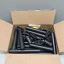 MUZIK Industrial Pipe Table Legs Set - Dark Grey Rough Pipes Iron Base Legs for Coffee & End Tables, Desks, Nightstand - Vintage, Mid-Century Modern Aesthetic - 16 inch