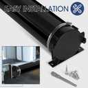 Touri Upgraded RV Adjustable EZ Hose Carrier TR5094BK with Door Cap and Mounting Screws, 50''-94'', Black, 3 Mounting Tabs Included