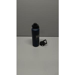 BJPKPK Insulated Water Bottles with Straw Lid, 40oz Stainless Steel Water Bottles with 3 Lids, BPA Free Leakproof Thermos, Tumblers, Cups for Sports, Gym- Navy Blue