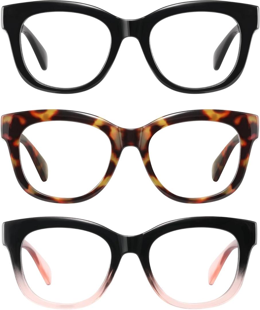 Reading Glasses for Women - Oprah Blue Light Reading Glasses with Spring Hinge, Anti-Glare/Eyestrain Computer Readers (Multi-01)