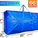 66 Gallon Extra Large Storage Bags, Huge Moving Bags Heavy Duty with Zipper and Stronger Handles, Big Foldable Duffle Bag for Travel - Waterproof Material Protects from Dust and Moisture - Storage