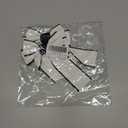 2PCS Hair Bows for Girls White Bowknot Hair Clips BarrettesLeather Bows with Long Tail Hair Accessories for Girls Toddlers Teens Kids