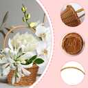 4 Sturdy Miniature Woven Baskets Elegant Rattan Basket Handwoven Baskets for Flower Girls Ceremony Accessory Gift Basket
