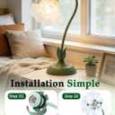 Flower Table Lamp Bedside Lamps LED Reading Light,3 Color Modes Cute Small Lamp,Vintage Flower Lamp Nightstand Lamp Kawaii Table Lamp for Bedroom Living Room Office Dorm Desk Home Decor(Green lamp)