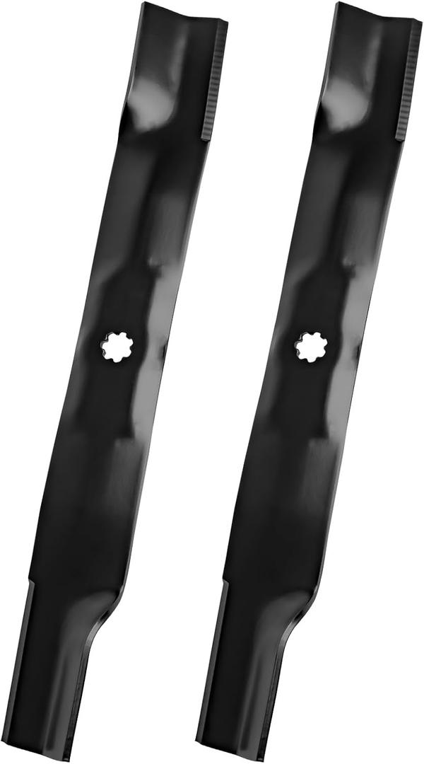 AM137327 High Lift Blades Compatible with John Dee re 42" Deck Cut, AM141032 Mower Blade Fit for D105 D125 D130 LT150 LA135 Z225 EZtrak Lawn Tractor, Replaces AM141034, M154061, M154062, 2 PACK