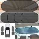 Auto Foldable Front Back Side Window Sun Shade w Suction Cup
