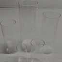 5 Pack Cylinder Vases Set, Clear Glass Vases for Centerpieces, 4,6,8,10,12 Inch Tall Flower Vase for Home Decor, Flower Vase for Table Decorative & Hurricane Floating Candle Holders (5Pack)