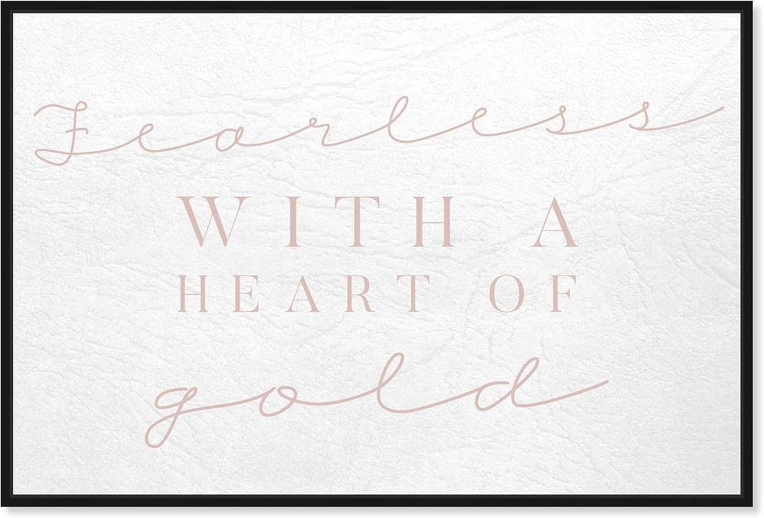 The Oliver Gal Artist Co. Typography Wall Art Canvas Prints Love Quotes and Sayings Fearless Blush Home Dcor, 45x30, Black Frame