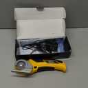 Cardboard Cutter Electric Box Cutter, Valentines Day Gifts for Him Husband Her Boyfriend, 4V Cordless Electric Scissors Rotary Blade for Cardboard Recycling Rechargeable DIY Cutting Carpet Leather (Warm Yellow)