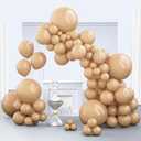 Light Brown Balloons, 150 pcs Different Sizes Pack of 18 Inch 12 Inch 10 Inch 5 Inch Tan Boho Neutral Balloons for Balloon Garland Balloon Arch as Birthday Party Wedding Decorations