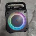 Karaoke Machine, Portable Bluetooth Speaker with 2 Wireless Microphones for Adults & Kids with Lights, Karaoke Microphone with PA System Supports USB/TF/FM/AUX for Home Party Home System Packages (Black)