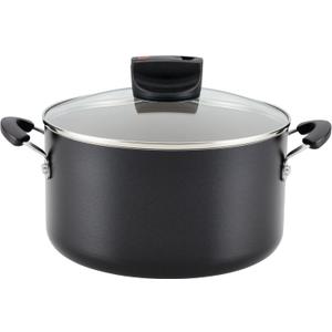 Farberware Smart Control Nonstick Stock Pot/Stockpot with Lid, 6 Quart, Black