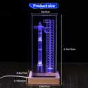 Collector's Gifts SpaceX Starship Crystal Lamp, 3D Laser-Etched Rocket Night Light, Ultimate Gift for Space Enthusiasts, Sci-Fi Fans & Mars Dreamers (Regular)