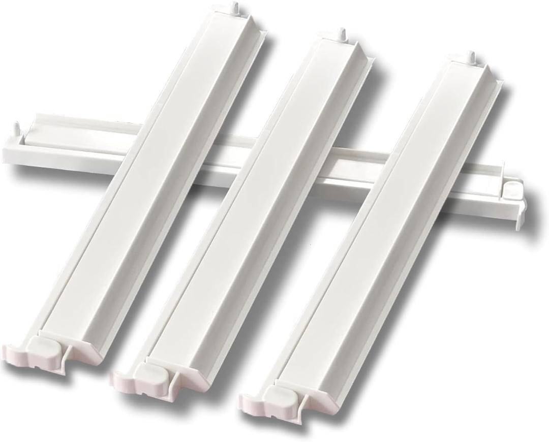 Mahjong All-in-One Tile Rack & Pusher, [Set of 4] Clear Acrylic Mahjong Combo, Modern American Majiang Tile, 18'' Ivory White Acrylic Mahjong Tile Racks/Trays/Holders(Ivory White)