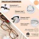 MARE AZZURO Oversized Reading Glasses Women Large Head Readers 1.0 1.25 1.5 1.75 2.0 2.25 2.5 2.75 3.0 3.5 4.0 5.0 6.0 (Brown)