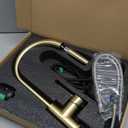 Havin Gold Kitchen Faucet with Pull Down Sprayer, High Arc Stainless Steel Material, with cUPC Ceramic Cartridge, Without Deck Plate, Fit for 1 Hole Kitchen Sink or Laundry Sink, Brushed Gold, HV501G