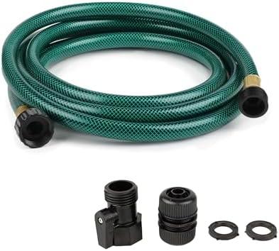 FUNJEE Garden Hose Leakproof for Gardener: 1/2” PVC Water Hoses with GHT Fittings - 10 FT No Kink and Flexible for Outdoor Watering