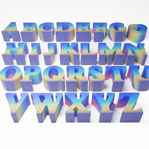 26 Pack A-Z Letter Resin Casting Molds - Silicone Mold for Candle Making & Home Decor