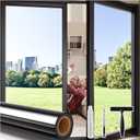Coavas One Way Privacy Window Film, Reflective Mirror Window Tint for Home Daytime Heat UV Blocking Security Clings See Out Not in Office Coverings with 3 Tools, 29.5x78.7in (Black-silver)