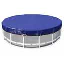 21 Ft Pool Covers for Above Ground Pools with Automatic Siphon Drain, Extra Thick Heavy-Duty Round Winter Pool Cover, Stop Waterlogging, 2-in-1 Tear-Proof UV-Resistant Pool Tarps with Pulley and Cab