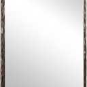 ANDY STAR Hand-Forged Bronze Bathroom Mirrors for Wall, 30x40 Inch Vintage Solid Steel Metal Frame Bathroom Vanity Mirror, Antique Rounded Rectangle Wall Mirror, Hangs Horizontally or Vertically