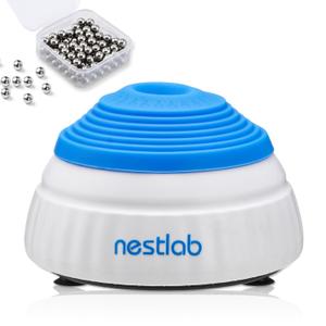 Mini Vortex Mixer, 3000RPM Lab Mixing Vortex Shakers with Touch Function for Paint Shaker,Nail Polish, Eyelash Gel, Ink Including 100 Pcs Mixing Balls (Blue)
