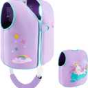 Pottwal Swim Vest for Kids - Swim Jacket for 1-2 Years (24-33LBS) - Buoyancy Aid Made of Neoprene & EPE - with Adjustable Crotch Strap (Small, 8 Pockets - Purple Unicorn)