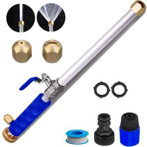 Upgraded Jet Nozzle for Garden Hose Power Washer Wand Hydro Jet High Pressure Washer Tools, 2-in-1 High Pressure Washer Tools with 2 Different Nozzles and Hose Quick Connectors
