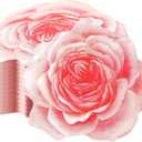 Yeaqee 200 Pcs Flower Shaped Napkins, 2 Ply Disposable Floral Paper Napkin with Pink Rose, 13" x 13" Spring Decorative Flower Tableware for Mothers Day Wedding Bridal Baby Shower Birthday Party Decor