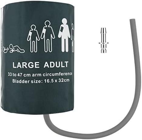 Cosmos Blood Pressure Monitor Replacement Cuff with Metal Air Hose Connector for Blood Pressure Monitor and Machine for 33-47 cm Upper Arm Circumference (Large Adult Size)