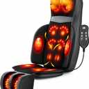 VYRIAS 3D Shiatsu Full Body Massage Mat with Heat Kneading & Vibration | Electric Massage Pad for Chair | Neck, Back, Leg & Foot Pain Relief | Home Office Use Relaxation