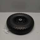 Taifa 1 PC 13 Inch Rubber Solid Flat Free Replacement Tires and Wheels 4.00-6 with 5/8'' Axle Bore Hole, Air Less Wheel for Wheelbarrow/Wagon/Hand Truck/Trolley/Garden Scooter etc.