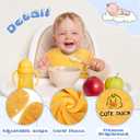 Newwiee 6 Pcs 20 x 16 Inch Baby Bibs with Snaps Unisex Water Absorbent Adjustable Toddler Soft Bib for Baby Toddler Drooling Feeding Eating