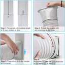 Kerykwan Portable Air Conditioner Window Vent Kit with 5.9 Exhaust Hose Adjustable Portable AC Window Kit for Ducting Universal Portable AC Seal Panel for Horizontal&Vertical Window