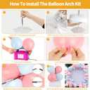 RUBFAC Balloon Arch Kit and Balloon Pump, 10Ft Wide Adjustable Balloon Arch Stand for Floor Frame with Electric Pump Bases Balloon Accessories for Birthday Party Baby Shower Festival Decorations