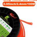 Viabrico .095" Weed Eater String, Square Orange Heavy Duty String Trimmer Line, Weed Wacker String Universal Commercial Grade, Premium Nylon Weedeater Line 0.095" x 1.7LB, 330Foot