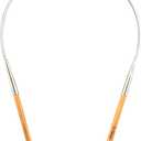 Mdoker Bamboo Circular Knitting Needle Size 5 24 Inch Circular Knitting Needles for Handmade Knitting DIY and Any Weaven Yarn Projects(US Size 5,3.75mm)