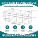 DoubleFill Day of The Week Sticker Dispenser 2.17" Square Acrylic Sticker Roll Holder Covered Label Dispenser Wall Mount 4 Slot Holder for Office Desktop Stickes, Clear, Short Single Layer(No Label)