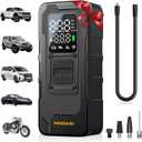 MODARI Tire Inflator Portable Air Compressor - 4X Faster 160 PSI Portable Air Pump for Cars - Cordless Tire Inflators with Gauge - Portable Tire Inflator for Car, Pickup, Bike and More (Black)