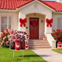 Thyle 3 Pcs St Patricks Day Outdoor Decorations Valentines Yard Signs Love Mason Jar Lawn Signs with Garden Stakes St Patricks Day Easter Romantic Holiday Decor for Home Outside Lawn Garden Porch Yard