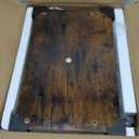 Vantic C Shaped End Table, Small Side Table for Couch and Recliner, Slide Under Sofa Tray Desk with Storage Bag for Living Room and Bedroom, Rustic Brown