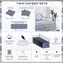 Nautica - Daybed Bedding Sets, Cotton Reversible Bed Set with Matching Shams & Pillow Cover, Lightweight Bedding Set for All Seasons (Coveside Blue, Daybed)