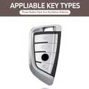 Key Fob Cover for BMW, Keychain,Mech-Relief,Metal Leather Compatible with BMW X1 2 3 4 5 6 7 8 Series M3
